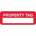 Lustre-Cal Property ID Label PROPERTY TAG Polyester Dark Red 2in x 0.75in  1 # Blank Pad, 100PK 253744Pe1Rd0000